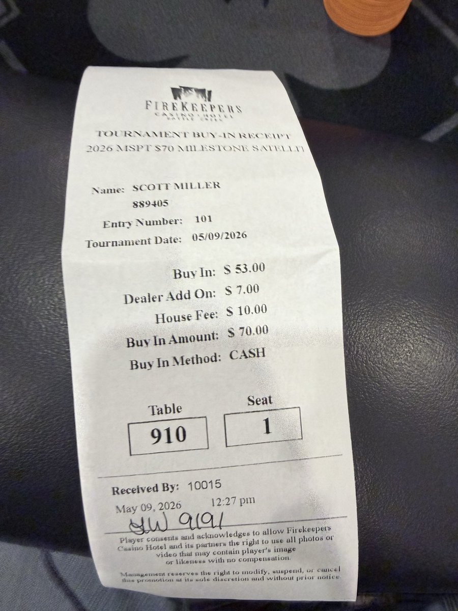 cavemanMPN's tweet photo. Back at it!  @msptpoker https://t.co/GeY1lSSL9c