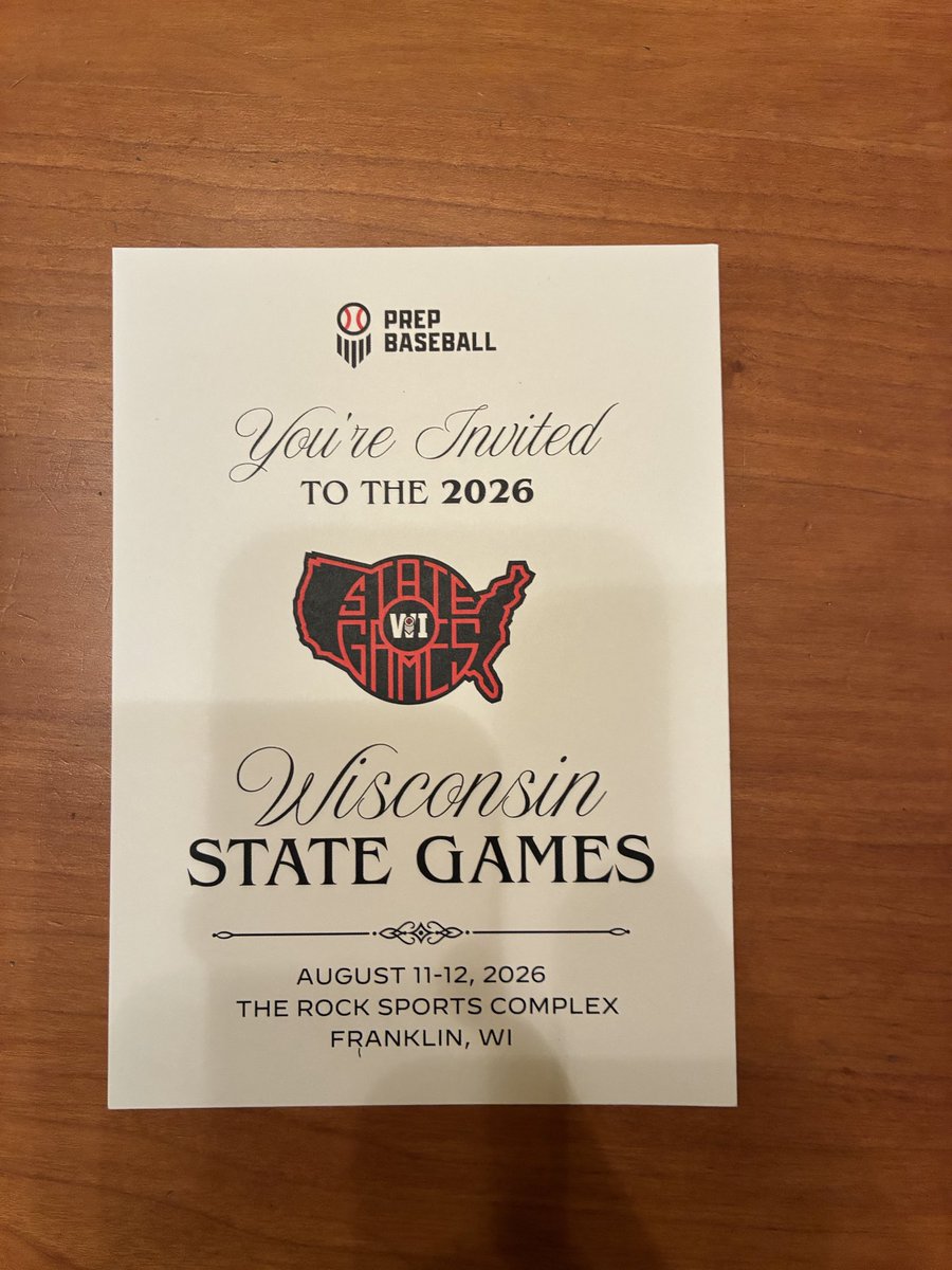AriSchupper2027's tweet photo. Thank you @PrepBaseballWI for the state games invite! @VinnyRottino @joshrfields @DJHessMBA @MKEBaseball @tannersinicki21 https://t.co/uWo61XRlc9