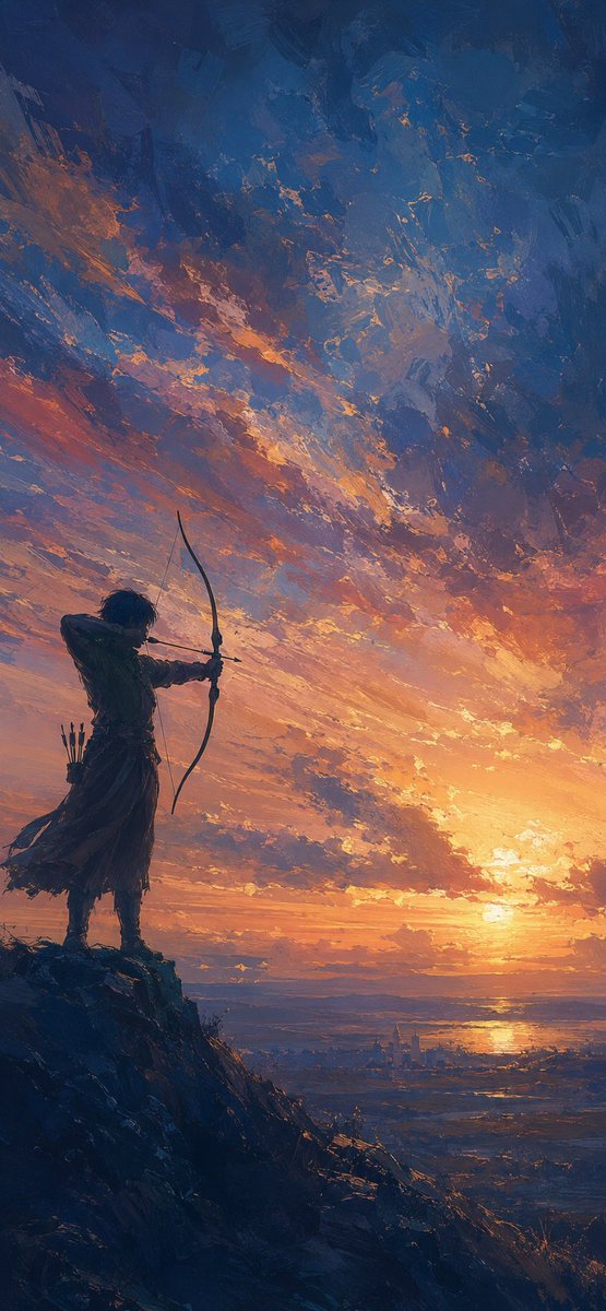 ArcheryNote's tweet photo. 夕焼けとアーチャー🏹 https://t.co/6qynz2Kiun