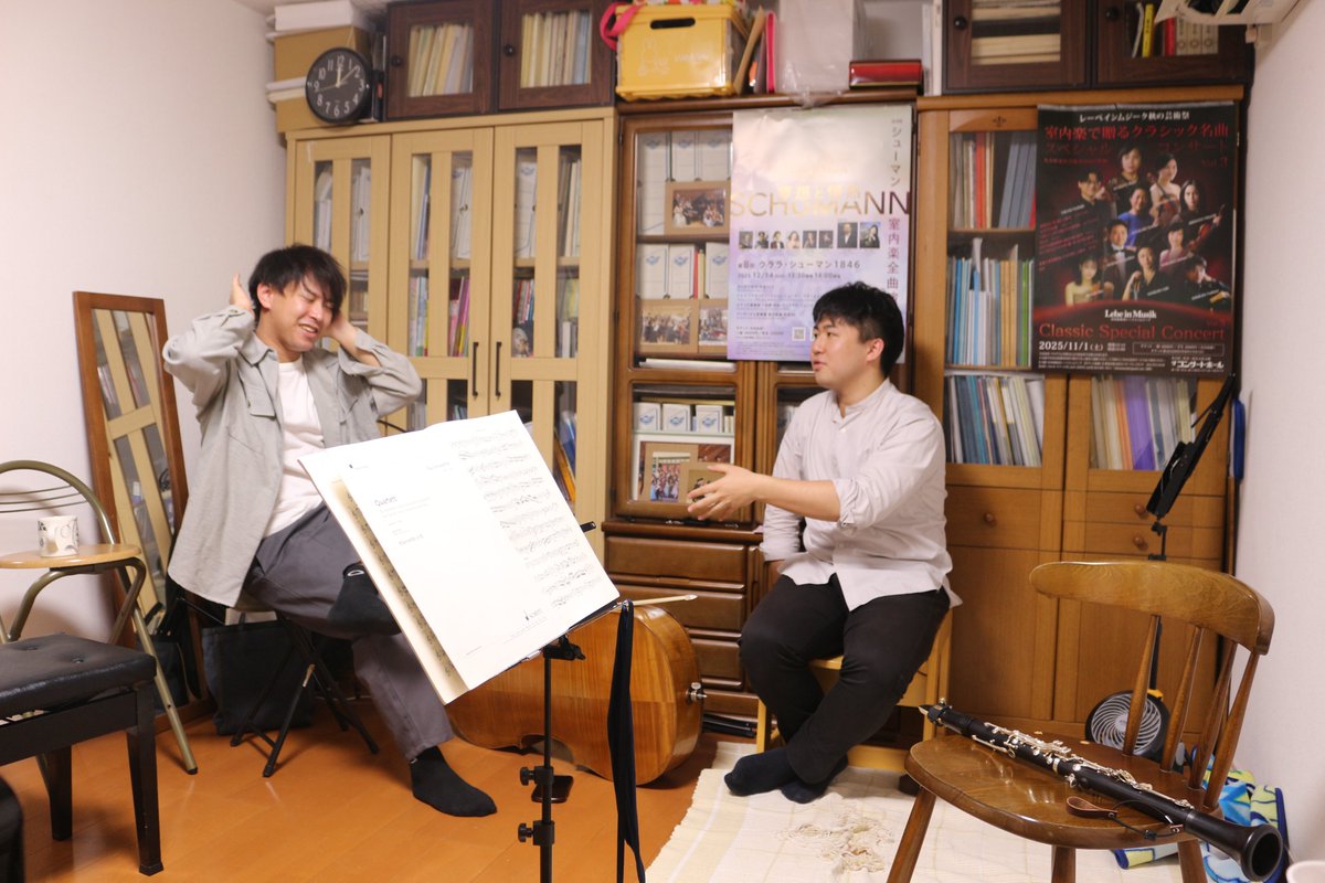 lebeinmusik's tweet photo. 今日はお昼からDvořákのカルテット、18時から入替でBeethovenのトリオ、21時からはHindemithで、23時からは人生相談。 https://t.co/OHiVvhykOf