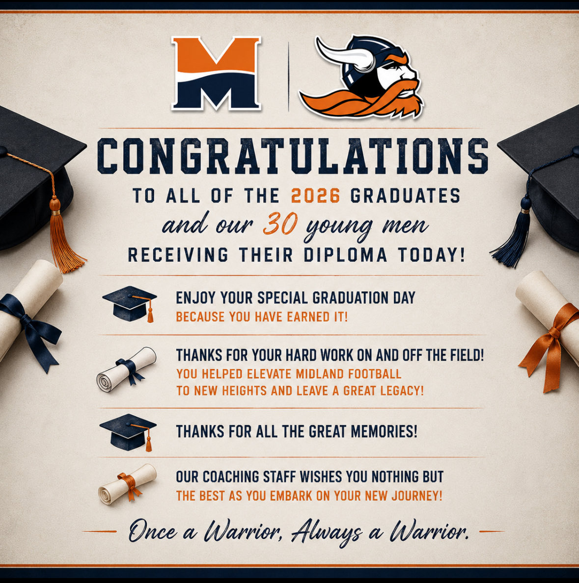 MidlandU_FB's tweet photo. Once a Warrior, Always a Warrior!

Love You Too!
🤟🤟
Coach Jamrog

#SUMMIT https://t.co/rBEwxTyOkq