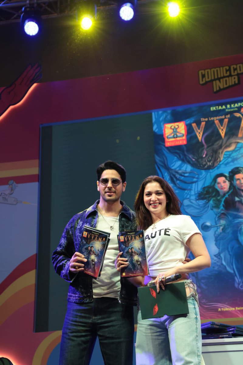 SumitkadeI's tweet photo. VVAN set an international standard with “The Legend of Vvan” comic, unveiled at Mumbai Comic Con, serves as the perfect introduction to the grand world of #Vvan starring #SidharthMalhotra and Tamannaah Bhatia before the film hits the big screens on 28th August 2026. https://t.co/ixPDtS5InS