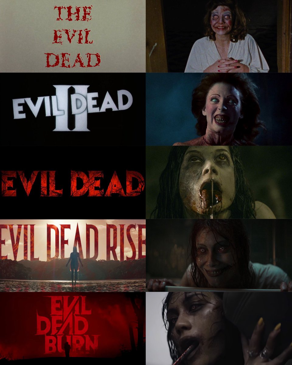 GoryGrin's tweet photo. The deadite women in the Evil Dead franchise🩸 https://t.co/fOkYyZL0PE