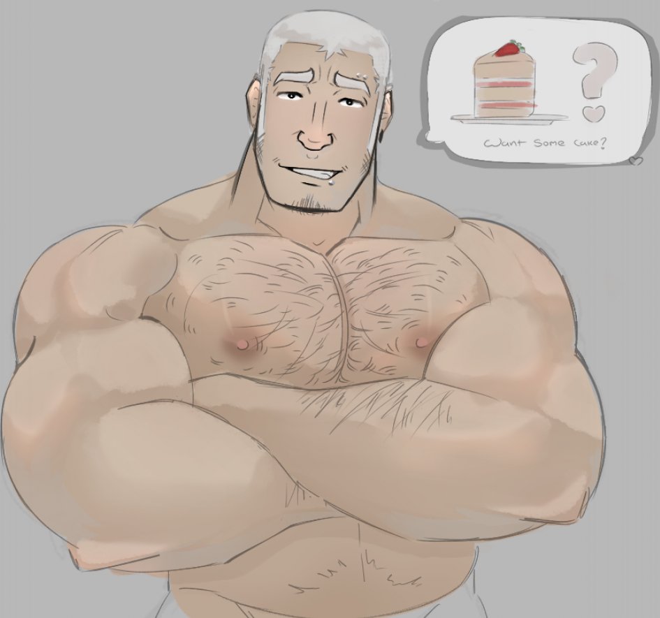 PsuedoUno's tweet photo. Would like to offer my followers a slice of cake, courtesy of my oc.. 
Should I post what he looked like before (Old)? Its fairly embarrassing... https://t.co/kjyapnDQvc