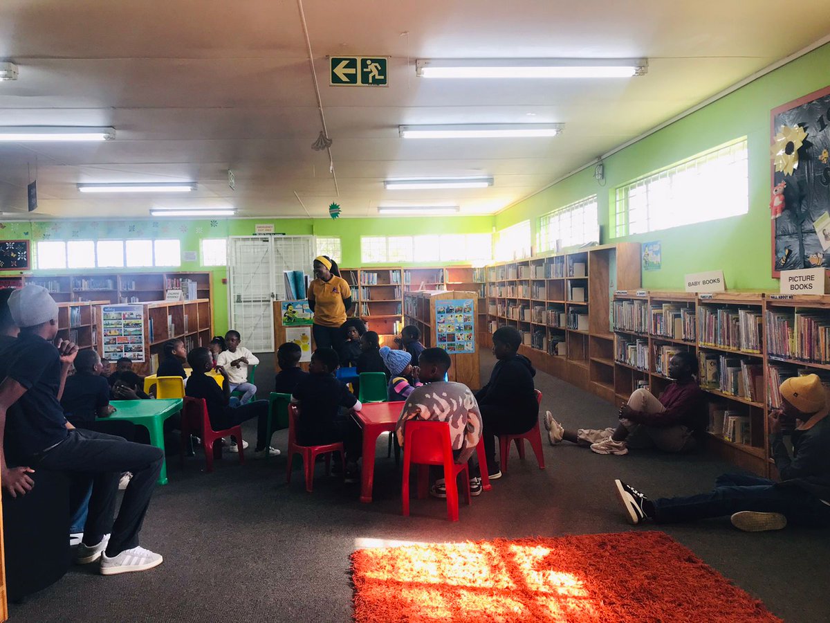 YoungMinds_org's tweet photo. Today we visited the @Gugulethu Library and read 📚  a book title "Molly's Moon Mission".

#literature #educate #read #children #developthemyoung 

@BadaZiyanda Thank you for continuing with your passion 🙏📚✈️ https://t.co/q4Wd3ZP3UA
