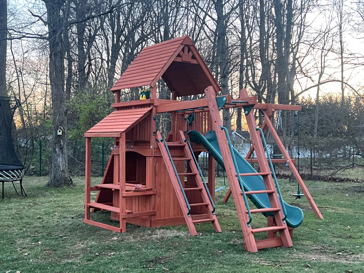 Swingset_Sol's tweet photo. Turbo Deluxe Hangout Combo 3 from Playground One at Swingset Solutions. Do you want one for your backyard? Call or visit! https://t.co/Sm2oyloFL0