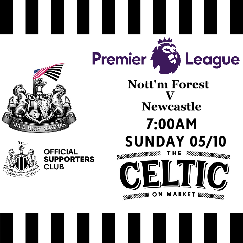 milehighmagpies's tweet photo. Set yer alarms &amp; join us @bazza080808 @SkySports_Keith @warrenbarton22 @GallowgateShots @worflags @ComingHomeNUFC @PLinUSA @NUFCinUSA @NBCSportsSoccer @Magpie24_7 @mackjpo13 @cliveybear
@petercope1 tomorrow 🇨🇮@CelticonMarket🍻 #FORNEW  🏴🏳️#NUFC #HWTL #NUFCFans #ToonArmy https://t.co/EcgBhrTsuQ