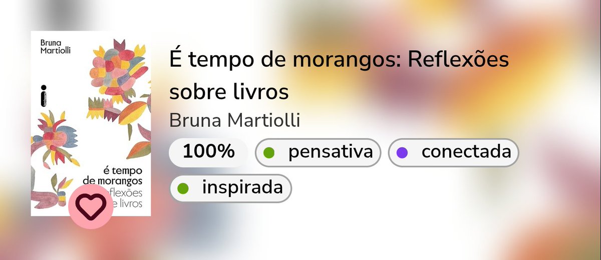Jenn_2310's tweet photo. *:･ ─┈─➤ É Tempo de Morangos • Bruna Martiolli
★★★★★♡

⋆┄✧┄┄┄┄ ⋆

❝ A leitura não elimina o vazio, mas o acomoda. Ela nos torna mais felizes porque nos faz reconhecer a felicidade. ❞ https://t.co/lvNjD2kXpv