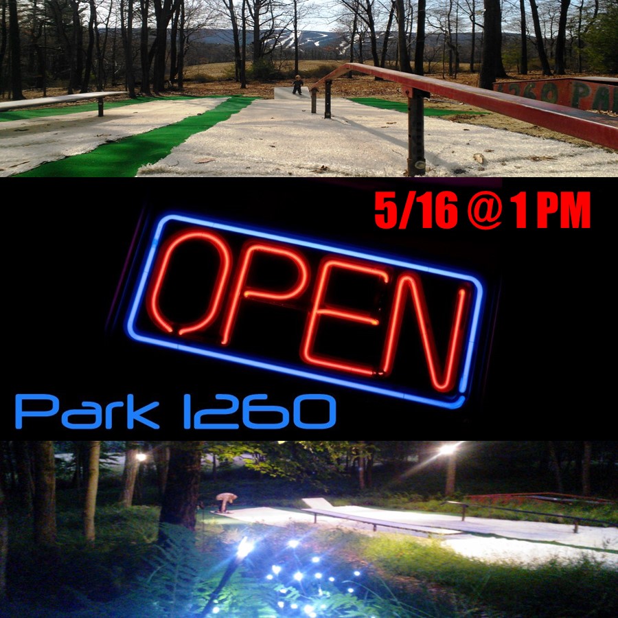 twelve60's tweet photo. Welcome to the 2026 season at Park 1260! Camelback just ended their snow season, so we are opening on 5/16 @ 1PM. Come out, bring friends, &amp; have fun. Skiers &amp; snowboarders of ALL park abilities are welcome. It's never too early to start working on your game for next snow season. https://t.co/RhjgIgopCI