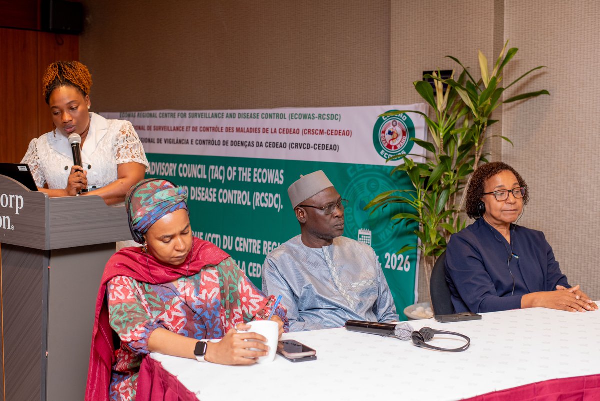 Ecowas_cdc's tweet photo. At the conclusion of three intensive and highly productive days of deliberations here in Abuja, the Executive Director of @Ecowas_cdc  welcomed the high quality of the discussions—held in a spirit of exemplary regional cooperation—which enabled the Technical Consultative Council (TAC) to achieve its objectives.

He recalled the key outcomes of the deliberations, namely:
1.  A detailed presentation and constructive discussions on the RCSDC 2025 annual report, including a review of the 2025 epidemiological situation, challenges, and, above all, the RCSDC’s outlook;
2.  The presentation of the various sectoral plans and the status of their implementation;
3.  A presentation and discussions on the implications of the “America First Global Health” initiative, underscoring the need to safeguard our strategic autonomy in public health, strengthen balanced partnerships, and ensure the sustainability of regional programmes;
4.  The revitalisation and strengthening of the Technical Working Group on Antimicrobial Resistance (AMR), reflecting our commitment to tackling AMR as a regional priority;
5.  The TAC’s substantial contribution to updating the RCSDC Strategic Plan 2027–2031, with a clear identification of the regional priorities to be included.

He commended the quality of the interventions and the breadth of expertise brought to these sessions, which resulted in practical and realistic recommendations.

Finally, on behalf of @Ecowas_cdc , he made a commitment to work with determination to implement these recommendations so that the future Strategic Plan to be developed fully reflects the priorities of the ECOWAS region.

@AbdouKolley @JMDiarrass @NCDCgov
@ecowas_cedeao @OoasWaho @GouvcI @UKHSA @giz_gmbh @Fmohnigeria @NPHIL6 @santegouv_sn
@cousenegal @cous_senegal @SneipsO @MSPS_Togo
@mohgovgh @mohs_sl @MohGambia @WHOAFRO
@UKinNigeria @ECOWAS_RAHC @mariannebonkano
@vicfatimehin @Dr_Babacar @ALEGUY5 @_GHSofficial
@Gouvci @USCDCNIGERIA @mohs_sl
@ezekielagir @Santeci @AFENETAfrica @npha_sl
@PasteurDakar @AntaraSimon