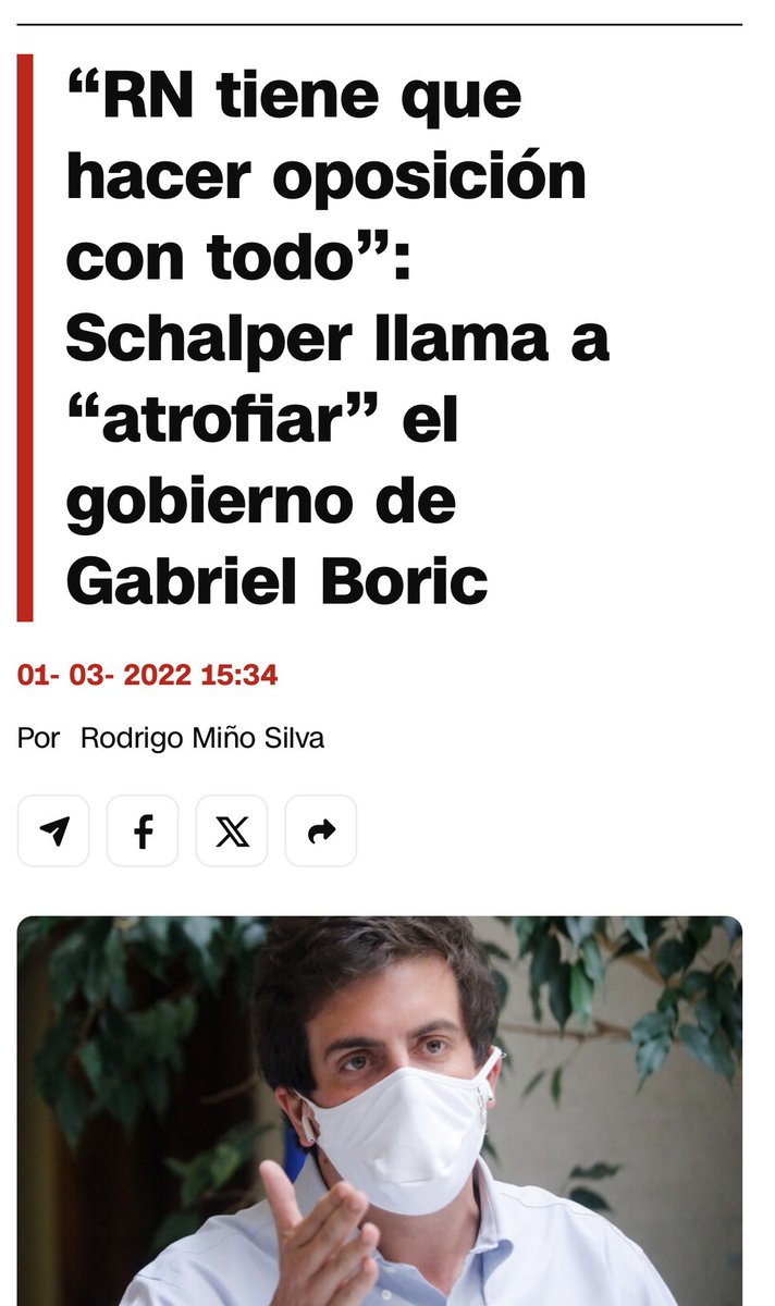 gsilvacuadra's tweet photo. Cuando #Shalper llamo a atrofiar al gobierno de @GabrielBoric sin aún asumir
Doble moral @Diego_Schalper
@rholeg @felipevergaram @DelCampoValdes @elmostrador @pao_caroca https://t.co/NIA9Rmg2oi