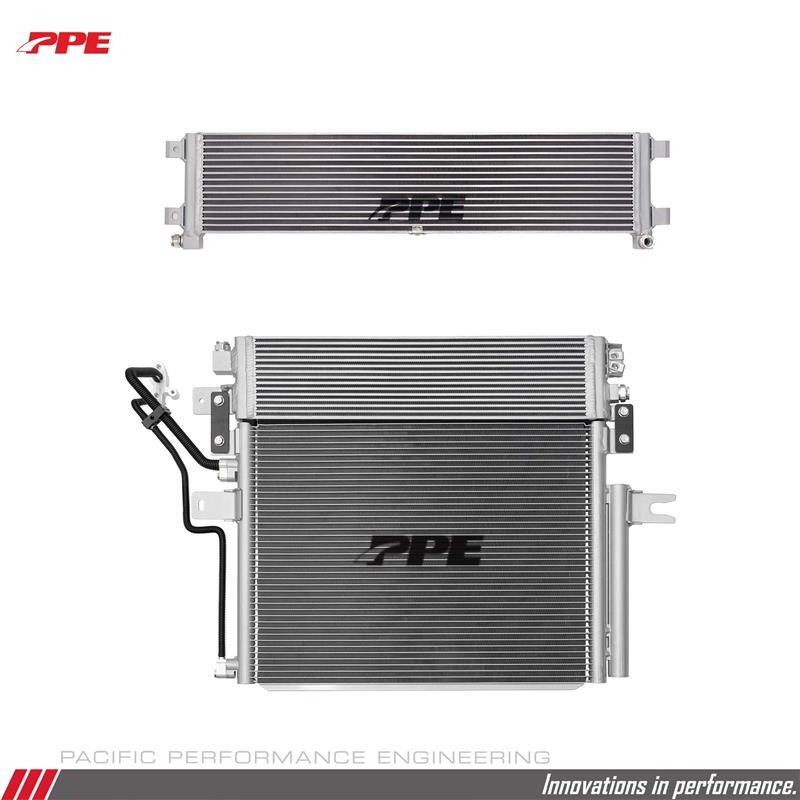 PPE_Power's tweet photo. 🚨 NEW PRODUCT DROP🚨

Built to keep your transmission cool under pressure.  The new PPE Bar-and-Plate Transmission Cooler for RAM Cummins &amp; HEMI trucks features a larger core and TIG-welded aluminum construction for improved cooling and durability.

PN: 224065000, 224063000 https://t.co/GNc04BJpMK
