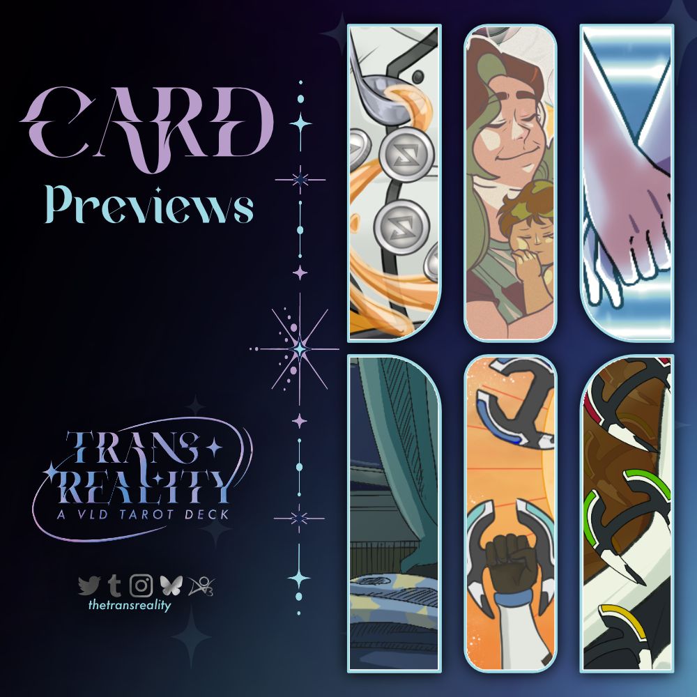 thetransreality's tweet photo. ๐ CARD PREVIEWS ๐
Greetings Galactic Wanderers! ๐ซ
The transreality comet is sending us some wondrous images of what is to come. Take a gander at these gorgeous previews.
โจPre-orders will be open until May 31st
๐ https://t.co/Aoo3IA2eTx
#voltron #vld #tarot #forcharity https://t.co/1hXnbwSsnU