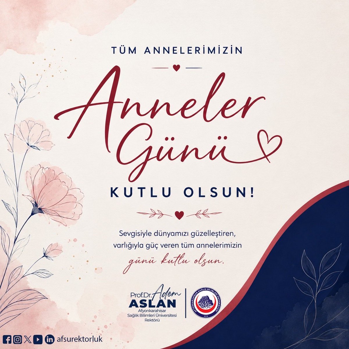 afsurektorluk's tweet photo. Anneler Günü Kutlu olsun.

#afsü
#sağlığınüniversitesi
#afyonkarahisar https://t.co/7WbIwgr48a