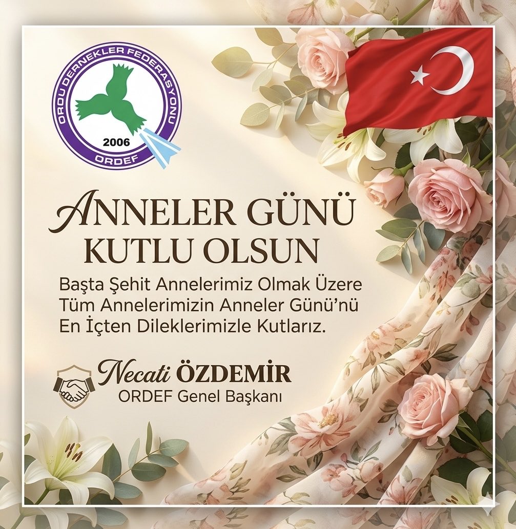 _ORDEF's tweet photo. ☑��Hayatımıza sevgiyi, merhameti, fedakârlığı ve sabrı öğreten; dualarıyla yolumuzu aydınlatan, Başta şehit annelerimiz olmak üzere; ömür boyu evladına kol kanat geren, duasını eksik etmeyen tüm annelerimize sağlık, huzur ve bereket dolu bir ömür diliyoruz. https://t.co/jUNCY5uE9r