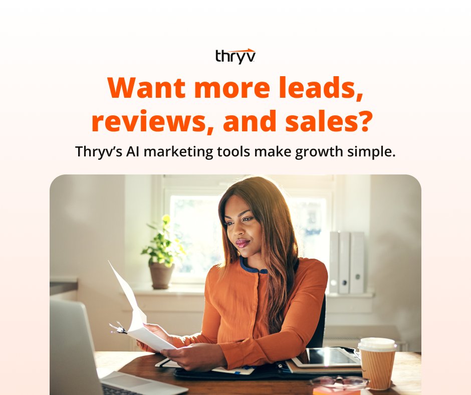 CoryAdvisor's tweet photo. More leads. More reviews. More sales. 📈 Thryv's AI marketing tools make growing your small business simple — without the stress or guesswork. 💡 Ready to take your business to the next level? Drop a comment or send me a message to learn more! 👇 https://t.co/yewVlusfXZ