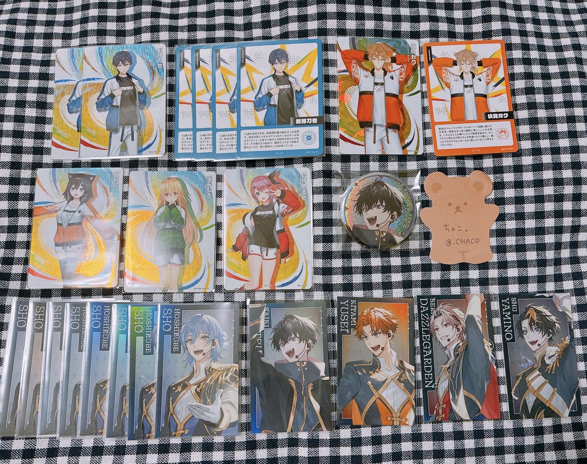_CHAC0's tweet photo. 【 譲渡／買取／交換 】にじさんじ CONCERTO day2 キラキラカード 缶バッジ にじフェス コレカ

譲：⚔️、✌️🦊、🐟、🌷、🧸🌙、🤝、🐙🌟、📿🍔、🦉🎻、👟☯
R100/枚、N50/枚

求：定価 or 2枚目
コレカは100/枚 https://t.co/aySEJHMA53