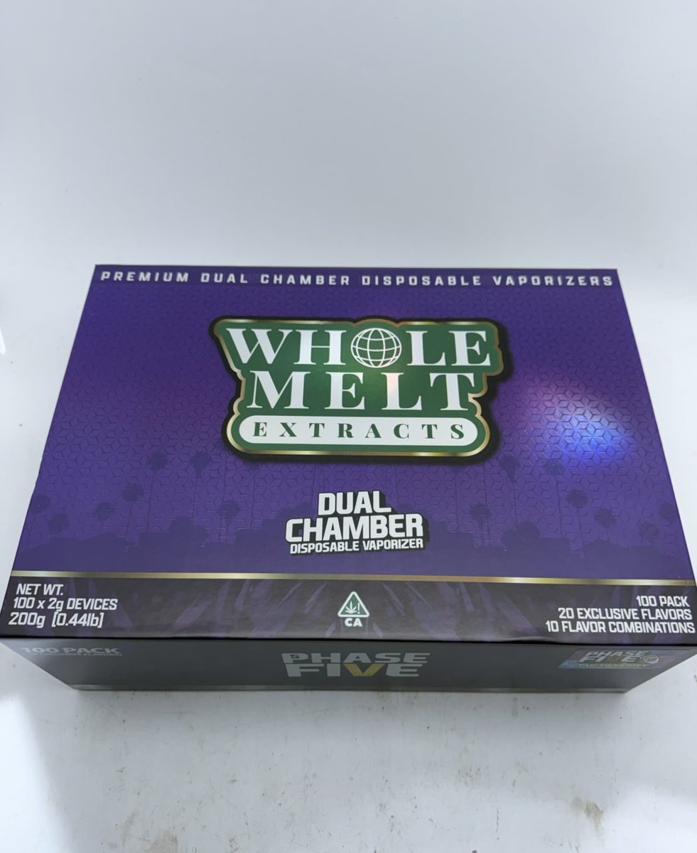GIAEXOTIX's tweet photo. Whole Melts Phase 5
WM continues to be top of mind in the dispo market. What do you guys think about them? Definitely in the top 3 at the moment!
Check out the link for full media
https://t.co/o4ZnA6lWkF
#wholemelts #phase5 #thc #thca #stoners https://t.co/uY1JMhRcLk