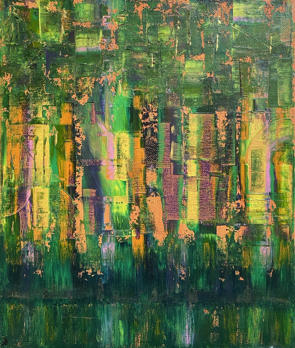 CuffianArt's tweet photo. Wood For The Trees 🎨 
acrylic painting on canvas 12x10” https://t.co/w7Onyko1sY