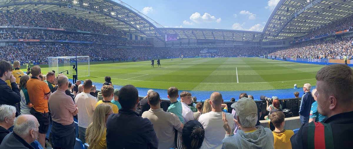 wolf8wba's tweet photo. Todays view at Brighton #wolvesaway https://t.co/e7FSOg55Q0