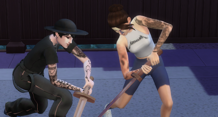 GrimTransWitch's tweet photo. I am adoring this Royalty & Legacy DLC idc this is soooo sweet. #Blueeyesamurai #Johzu #OCxCanon #Mizu #Johanna #TheSims #TheSims4 https://t.co/mbWo9P6jFA