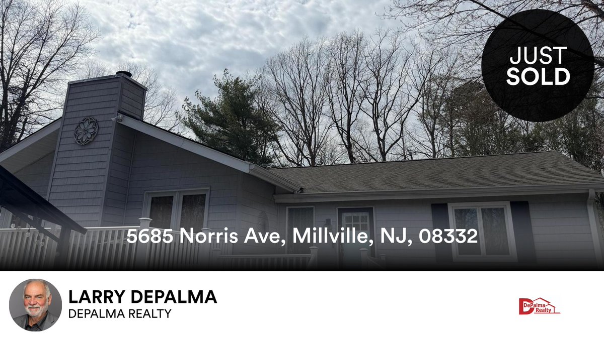 LarryDePalma1's tweet photo. 🛌 3 🛀 3
📍 5685 Norris Ave, Millville, NJ, 08332

My latest sale on RateMyAgent.
New Jersey Broker 7839819
https://t.co/QlHEwcyuia

...
#ratemyagent #realestate #DEPALMA_REALTY https://t.co/1pLVU1rBVq