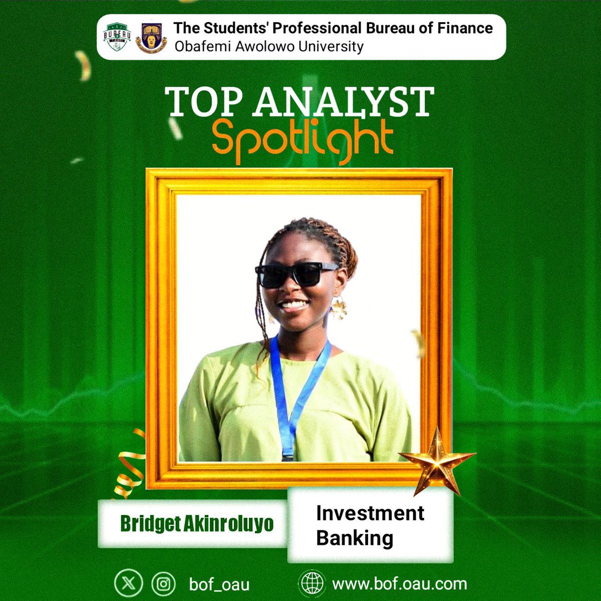bof_oau's tweet photo. Introducing the top performing analysts across our core divisions. π€π
Congratulations guys.
Keep up the good work.
#bofoau #topanalysts https://t.co/eAJFemckeY