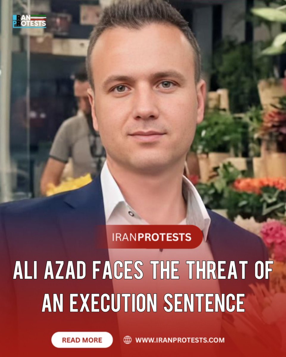 IranProtestsCom's tweet photo. Ali Azad, a citizen from Gilan Province, was arrested during Iran’s nationwide uprising in January in the city of Rudsar and is currently being held in Lakan Prison in Rasht.

According to reports, he has been accused of “killing a Basij militia member” and is at risk of receiving a death sentence.

So far, no information has been released regarding the details of his case, the legal process, or whether he has had access to his basic legal rights.