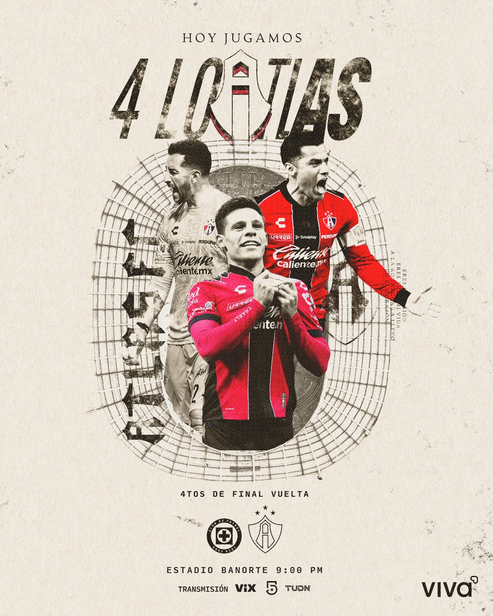 🔴𝐂𝐨𝐧 𝐟𝐞 ⚫️
🔴𝐂𝐨𝐧 𝐢𝐥𝐮𝐬𝐢𝐨𝐧 ⚫️
🔴𝐂𝐨𝐧 𝐂𝐨𝐫𝐚𝐳𝐨𝐧 ⚫️
🔴𝐂𝐨𝐧 𝐧𝐮𝐞𝐬𝐭𝐫𝐚 𝐠𝐞𝐧𝐭𝐞 ⚫️
🔴 𝐏𝐎𝐑 𝐍𝐔𝐄𝐒𝐓𝐑𝐎𝐒 𝐂𝐎𝐋𝐎𝐑𝐄𝐒 ⚫️

¡VAMOS, ROJINEGROS, QUE ESTA NOCHE TENEMOS QUE GANAR! 🦊

Vamos por esas Semifinales #4LoAtlas con <a href="/VivaAerobus/">Viva</a> 🛫