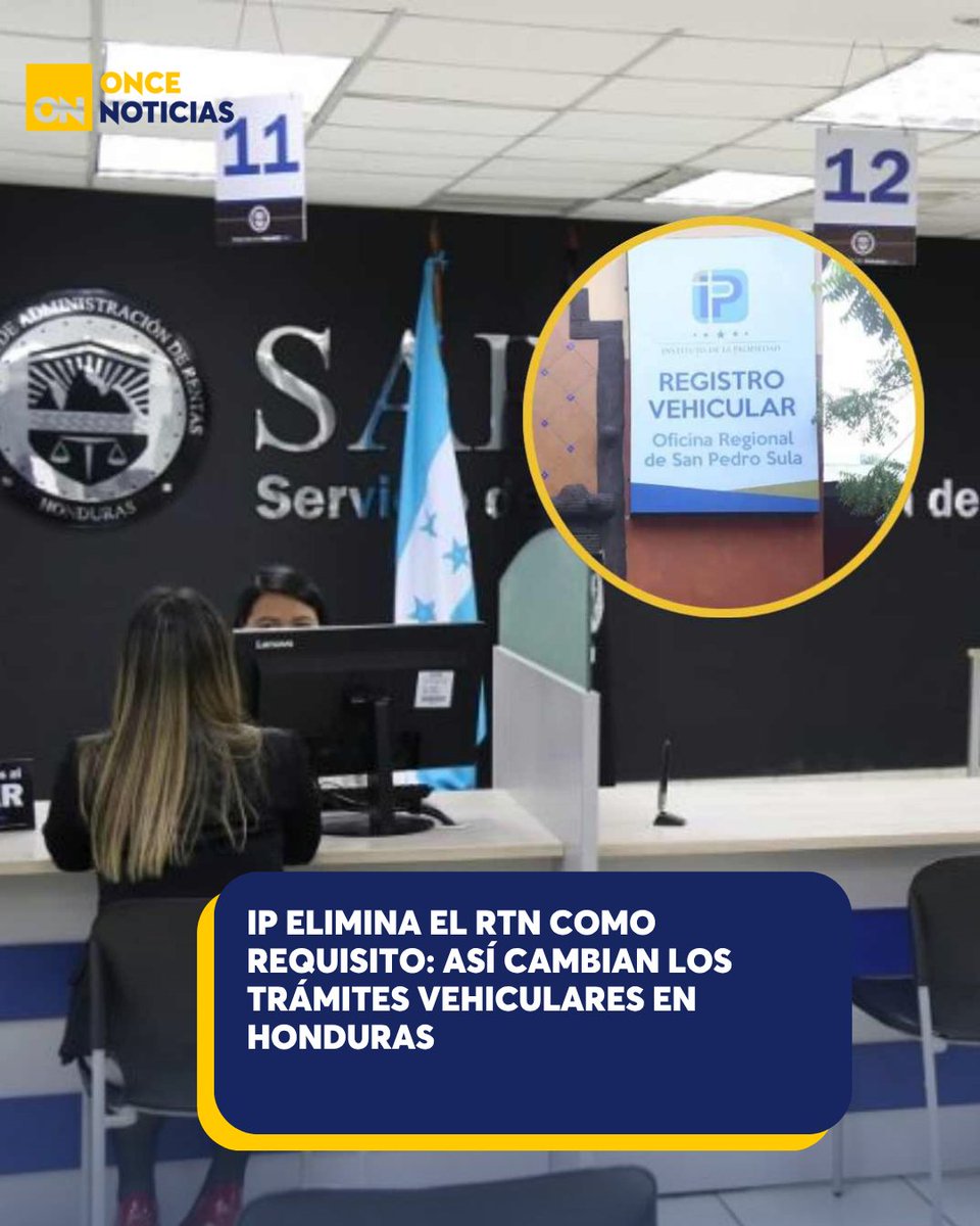 canal11hn's tweet photo. 📄🚗 ¡Cambio importante! El IP elimina el RTN como requisito en varios trámites. Conozca qué documentos deberá presentar ahora.

👉 https://t.co/wHnIzQaR2C

#IP #RTN #Documentos https://t.co/X3YX6ZfdT5