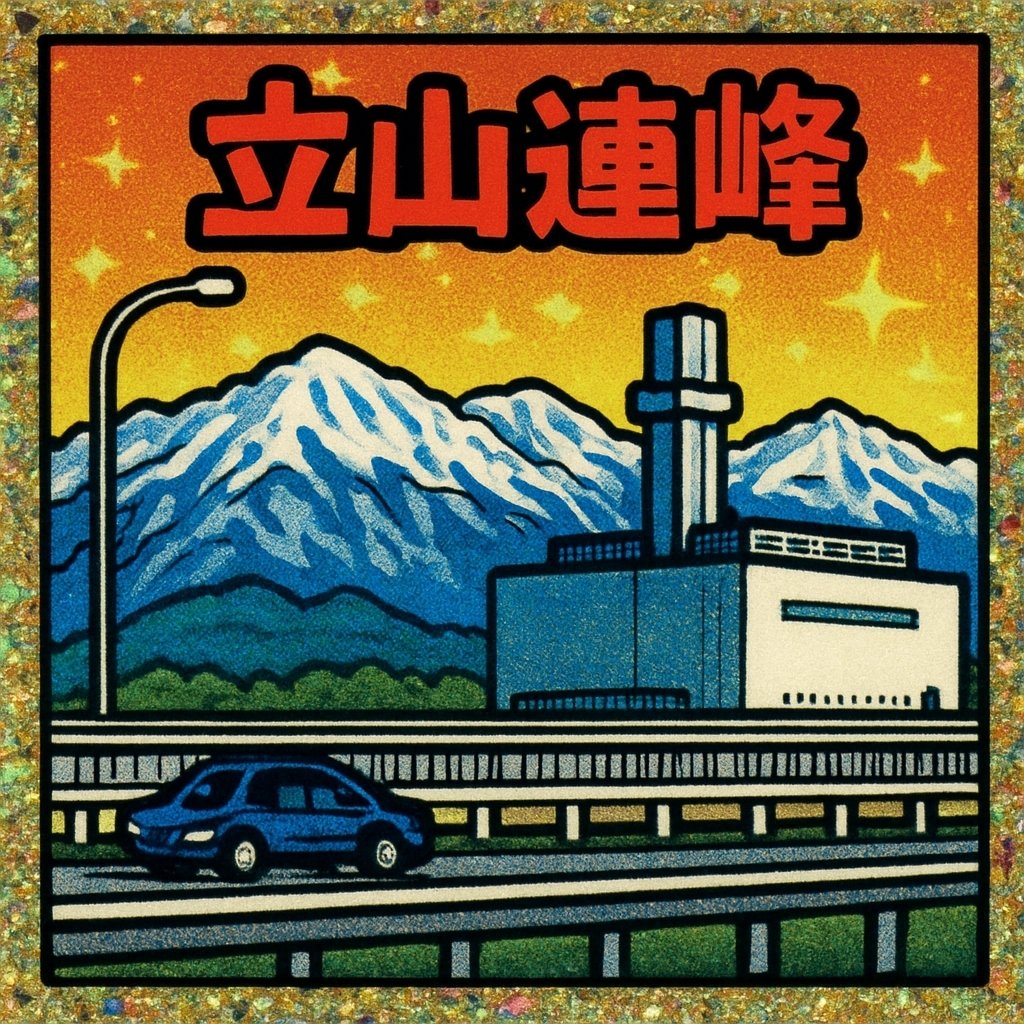 ビックリマンチョコ風立山連峰なんだ。