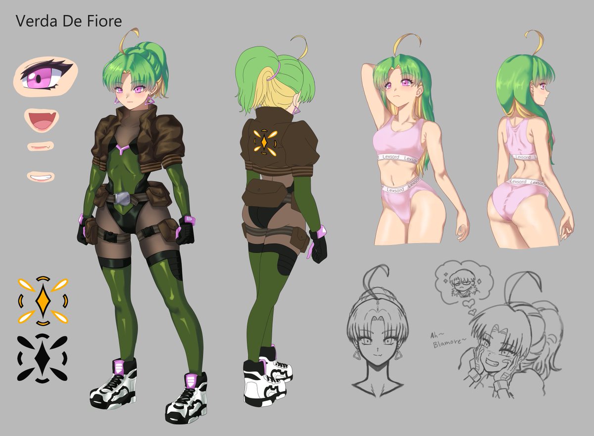 14S_DATA's tweet photo. Update on my green girl RWBY OC. #rwby #rwbyoc https://t.co/NqWr8BfZrM