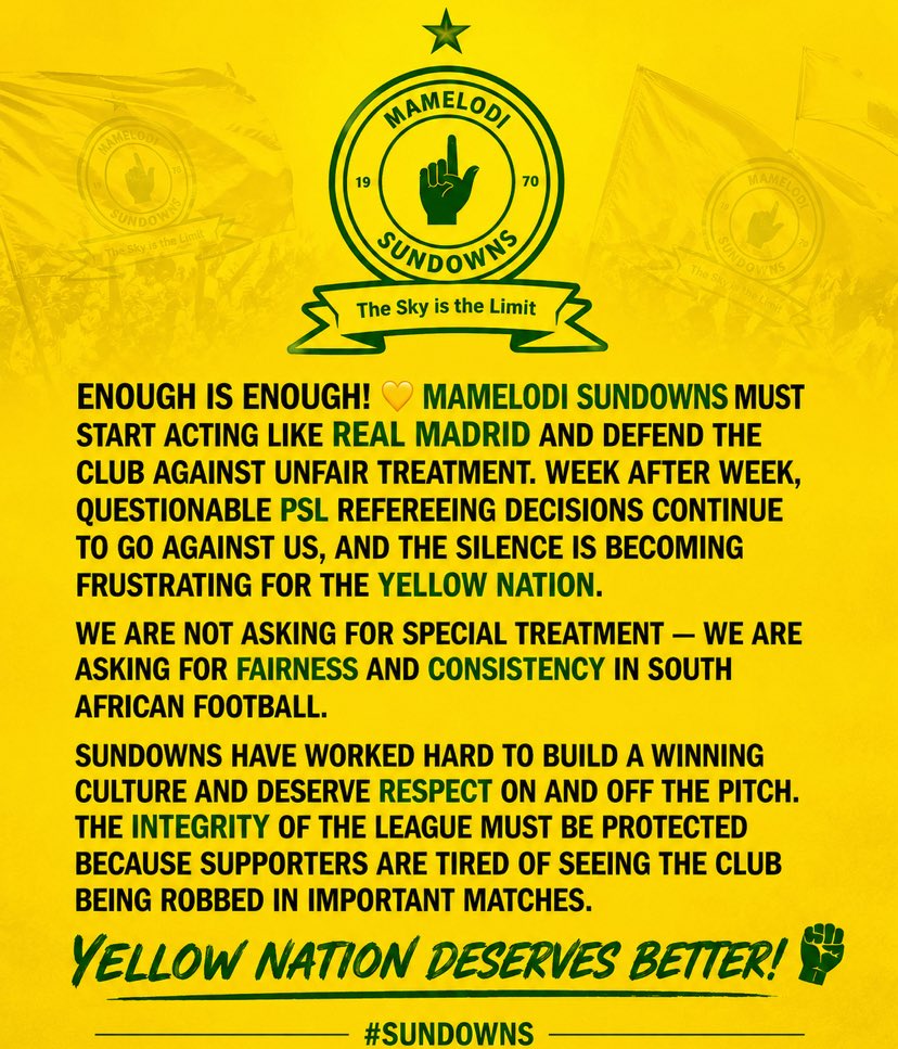Miss Sundowns👆💛 tweet media