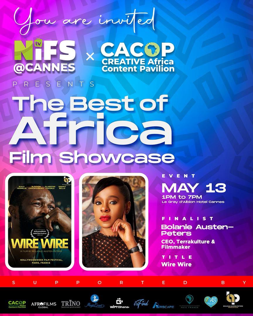 bolanleap's tweet photo. Hello France! 🇫🇷✨
 Wire Wire is heading to the Nollywood Film Festival Paris and will also be showing in Cannes this Wednesday to a select audience. 🎬🔥

It’s going to be an amazing experience and so much fun 💯 See you there!! 

#WireWire #Nollywood #NollywoodFilmFestivalParis #Cannes