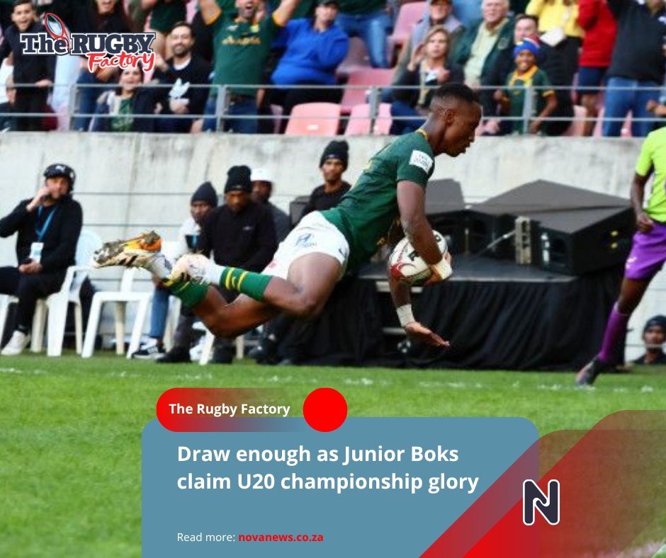 A dramatic 29-29 draw against New Zealand was enough to secure the 2026 U20 Rugby Championship title for the Junior Boks.

Follow us &amp; read now at ow.ly/4RAq50YX0m8

#TheRugbyFactory #JuniorBoks #SANZAAR