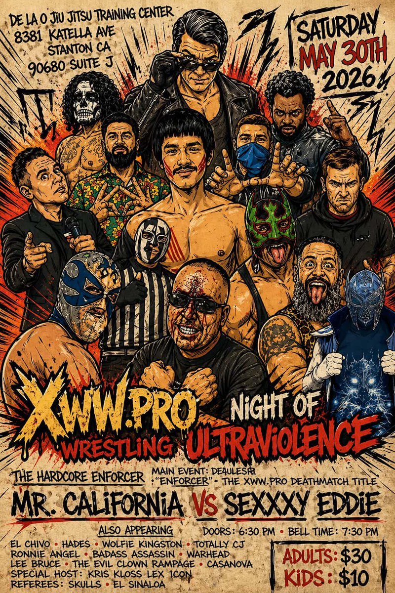 m85533360's tweet photo. 3 weeks away Xww pro presents night of Ultraviolence https://t.co/lwpjLZp0V6