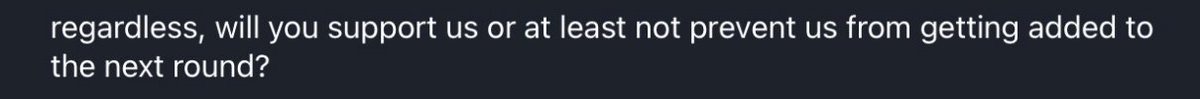 sendmoodz's tweet photo. For those saying I was trying to circumvent the process, I asked two times to be included in the next round and the second time I was blocked.