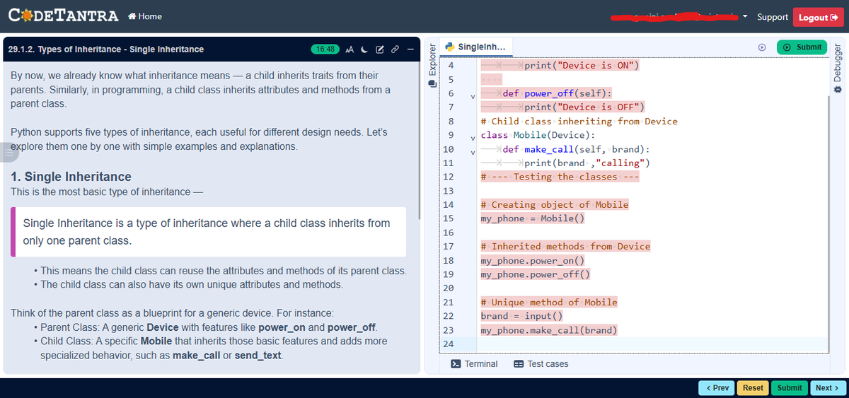 AnuragSaini03's tweet photo. Day 48 of #100DaysOfCode 🚀
Practiced OOP inheritance questions 🐍
Solved coding problems to strengthen concepts 💻
Getting more confident with OOP 📈
#Python #Day48 #OOPS #CodingJourney https://t.co/KohL33tJNH