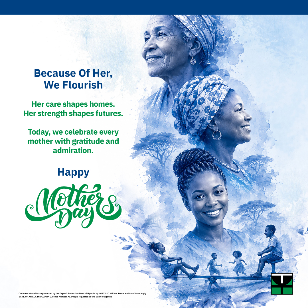 BankOfAfrica_Ug's tweet photo. Behind every strong future is a mother who believed first and cared endlessly. Today we celebrate the heart of every home. 

Happy mothers day. https://t.co/MvXQayJgDy