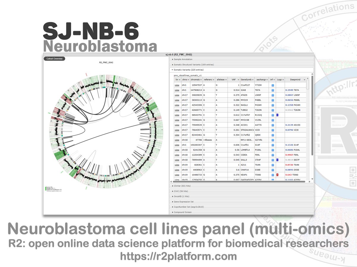 r2_microarray's tweet photo. Neuroblastoma SJ-NB-6 multi-omics resource

https://t.co/CQcEba2ls5 

R2 open online data science platform for biomedical researchers https://t.co/iV7K2e4qj1