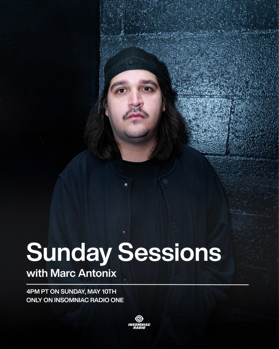 marc_antonix's tweet photo. Happy to announce I’m taking over ONE for Sunday Sessions tomorrow on @InsomniacRadio !👁️‍🗨️

For this mix I put together a selection of originals, remixes, and tracks I’ve been listening to a lot lately. Expect progressive & electro energy with melodic moments and festival driven tracks that represent the sound I love to play 🖤