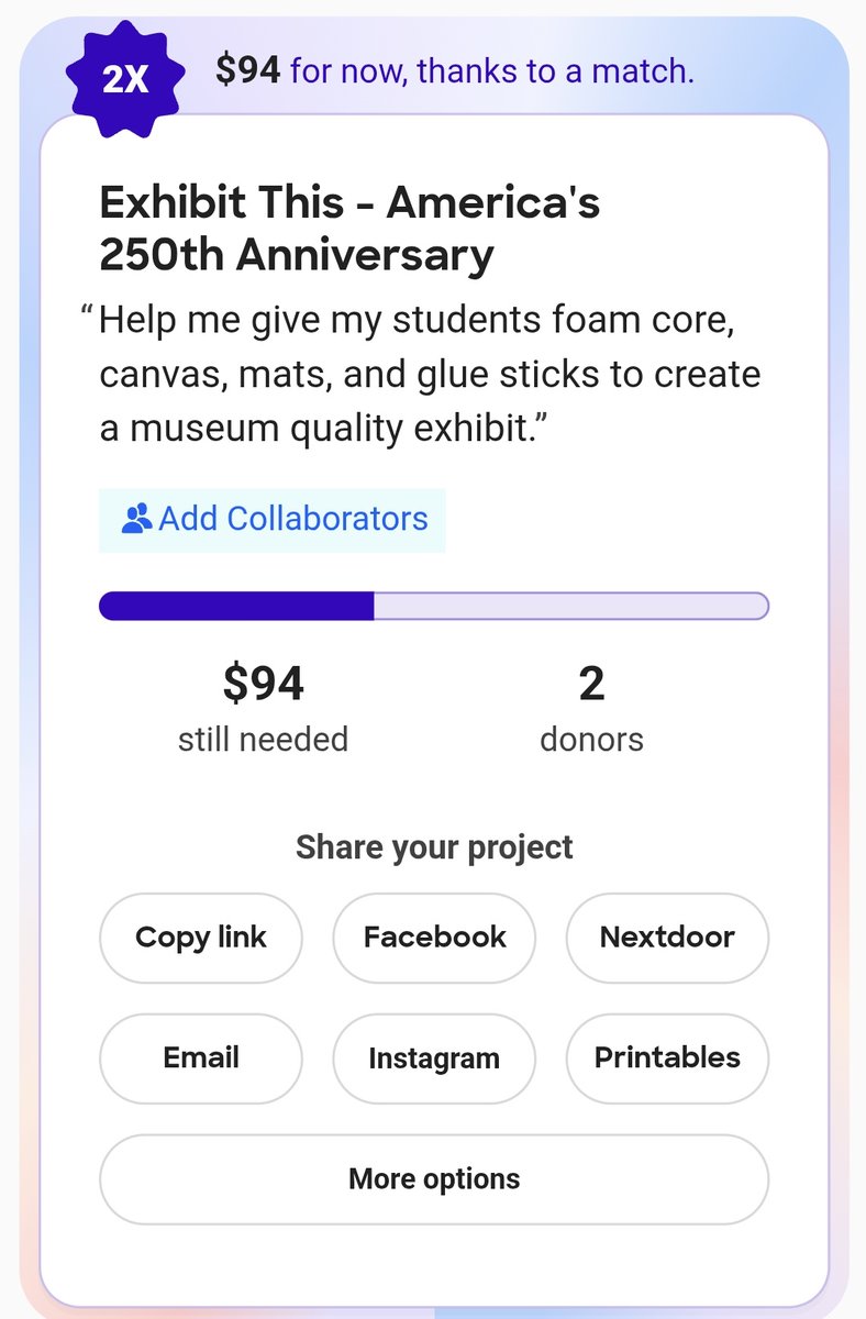 terriherrera's tweet photo. Only $94 left to fund this @DonorsChoose project. Help me #clearthelist friends 🧡.  https://t.co/xtp3I5aRMJ https://t.co/MpAcncRSzY