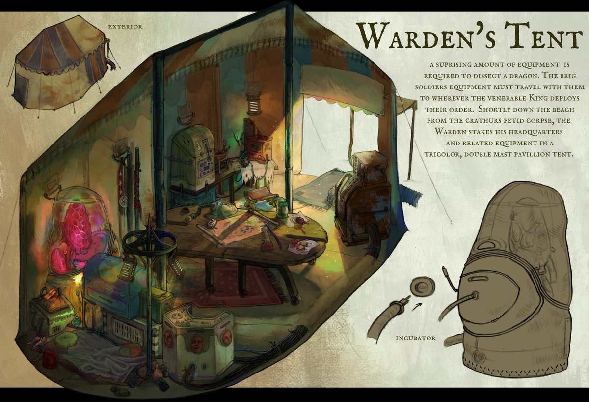Yooptheyot's tweet photo. The Warden's Tent #conceptart #illustration https://t.co/D4gjCIsf8V