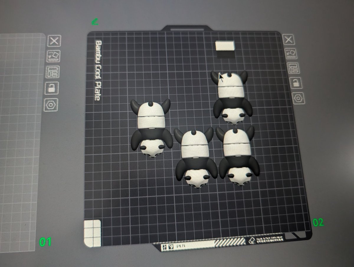 VectorRoll's tweet photo. Why is it that #BambuSlicer can never arrange multiple prints in an organized pattern like #OrcaSlicer can?
The left is Bambu & the right is Orca. https://t.co/ZFTgeiUemR