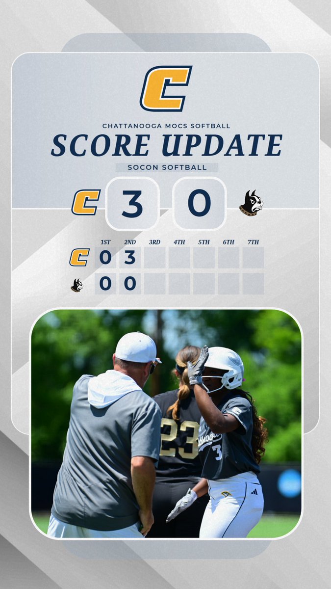 GoMocsSB's tweet photo. Zoe Wright rips a double to left center and clears the bases for an early 3-0 lead!!
#GoMocs https://t.co/8fUdC57M0m