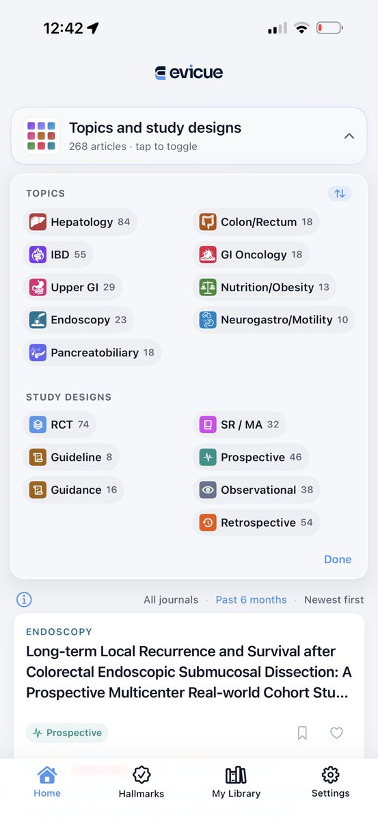 AlmomaniMD's tweet photo. Evicue is probably the most useful app I’ve downloaded in 2026 (in addition o OpenEvidence) to stay on top of evidence-based GI. Ya’ll should try it 🔥 

#GItwitter #IBDtwitter https://t.co/jeiMkvIo9F