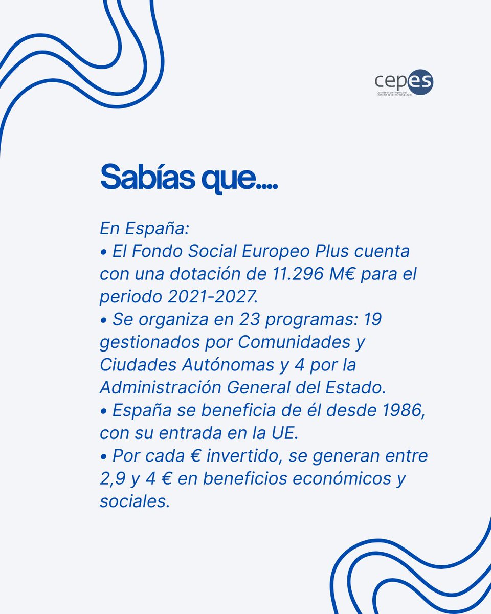 CEPES2's tweet photo. 🌍🇪🇺 En este #DíaDeEuropa, la Unidad Administradora del Fondo Social Europeo (UAFSE) reconoce el papel clave del Fondo Social Europeo en España durante los 40 años de pertenencia a la UE.
#FSE #FSEPlus #UniónEuropea #UAFSE https://t.co/OePmKY3Tul