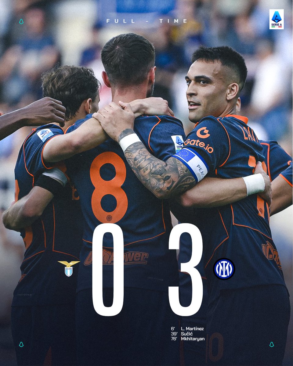 انتهت ودية لاتسيو 
ثلاثيه نظيفه استعداد ممتاز لنهائي كأس ايطاليا

Forzza inter
🔵⚫️🔵⚫️
