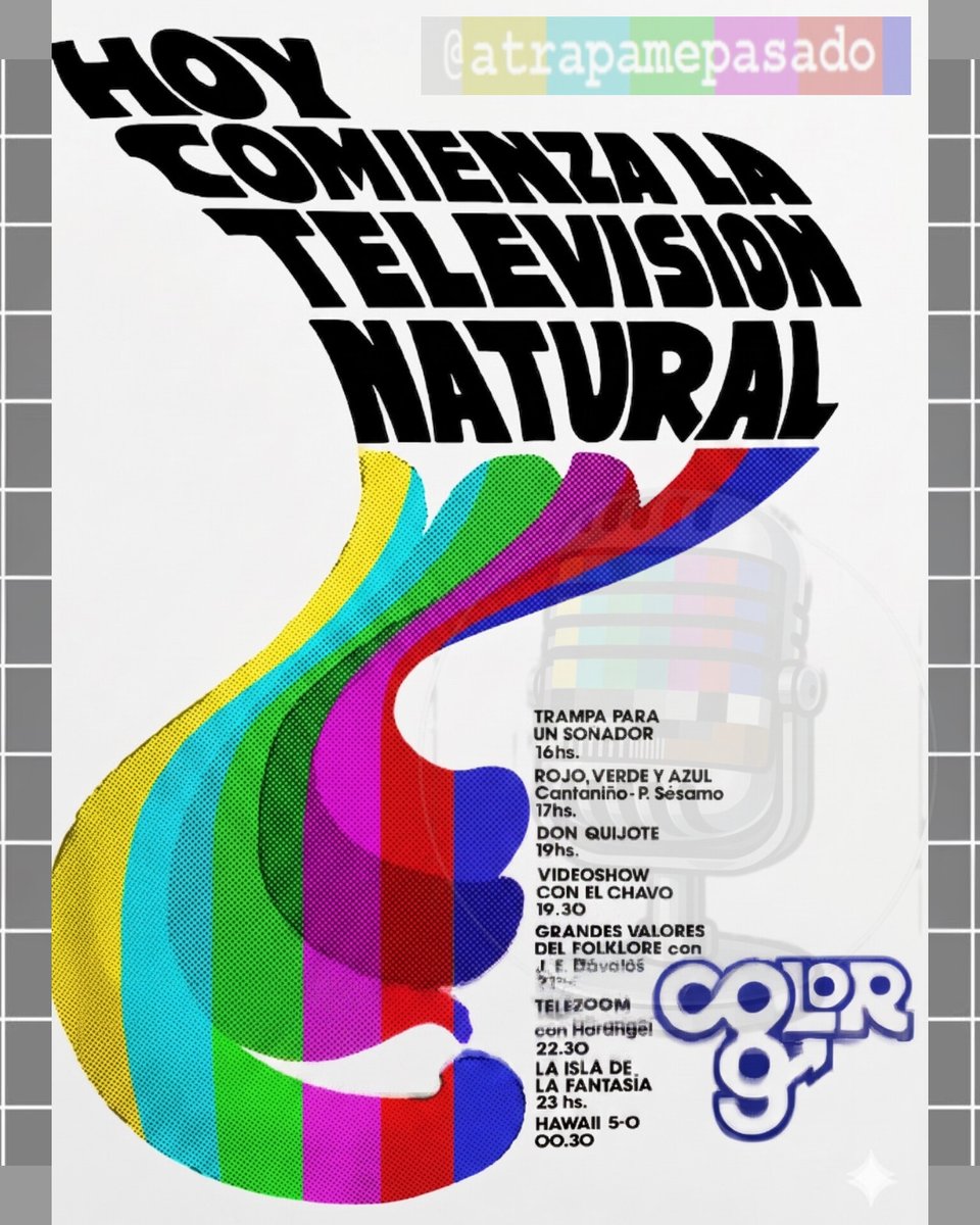 Campaña publicitaria de LS 83 TV Canal 9 con motivo del inicio de sus transmisiones regulares en color. 
#9deMayo #En1980 
#Hace46Años 🌈📺