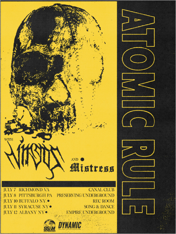SeasonofMist's tweet photo. The Virgos join up with Atomic Rule (ex Every Time I Die + mems. of Eternal Sleep, Dry Kill Logic) &amp; Mistress for a swing of NE dates in July!

Get more of The Virgos at https://t.co/2JOrbI8TYM https://t.co/dZhe9XYRLY